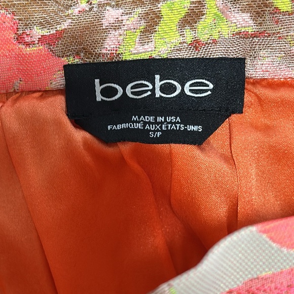 New Bebe Multicolor Midi Skirt with Bow in the Back - Picture 10 of 13